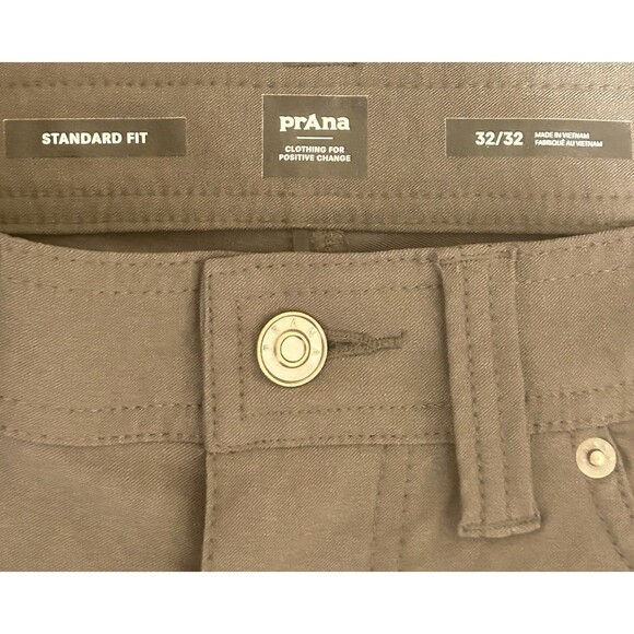 PrAna Brion Pant II Mens 32x32 Gray Standard Fit Pants - Picture 10 of 13